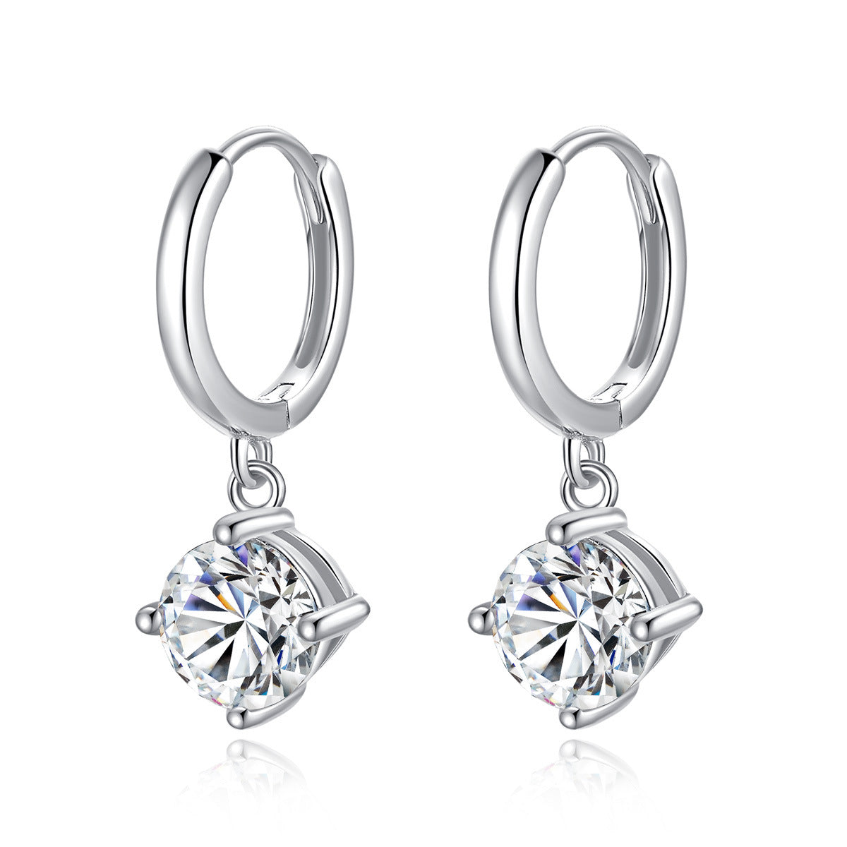 925 ayar moissanite halka küpeler