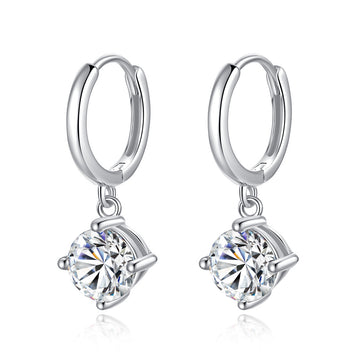 925 ayar moissanite halka küpeler