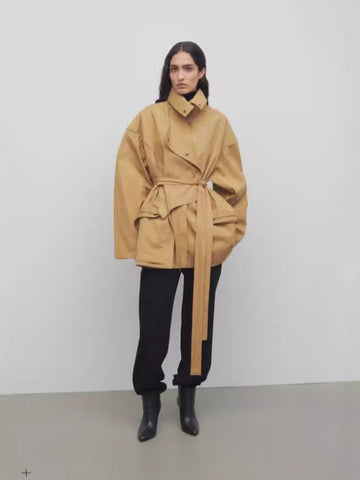 Oversize Kemerli Trençkot