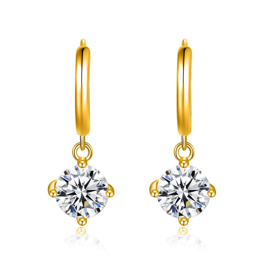 925 ayar moissanite halka küpeler