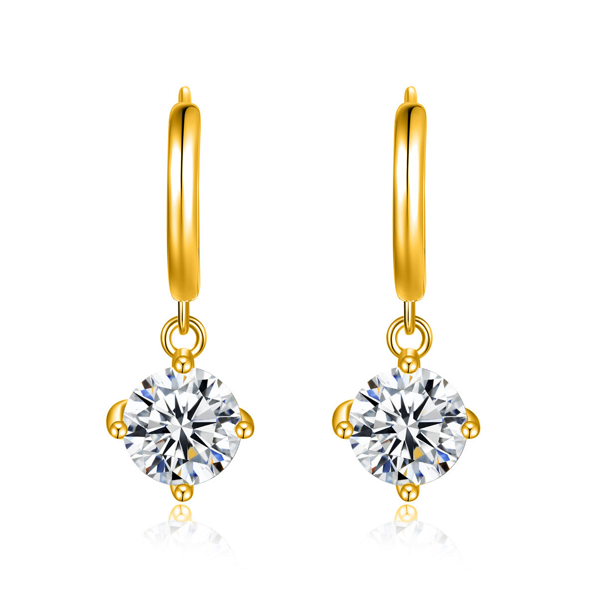 925 ayar moissanite halka küpeler