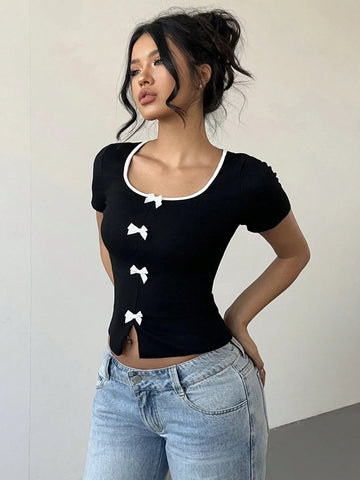 Fiyonk Detaylı Kısa Bahar İçin Crop