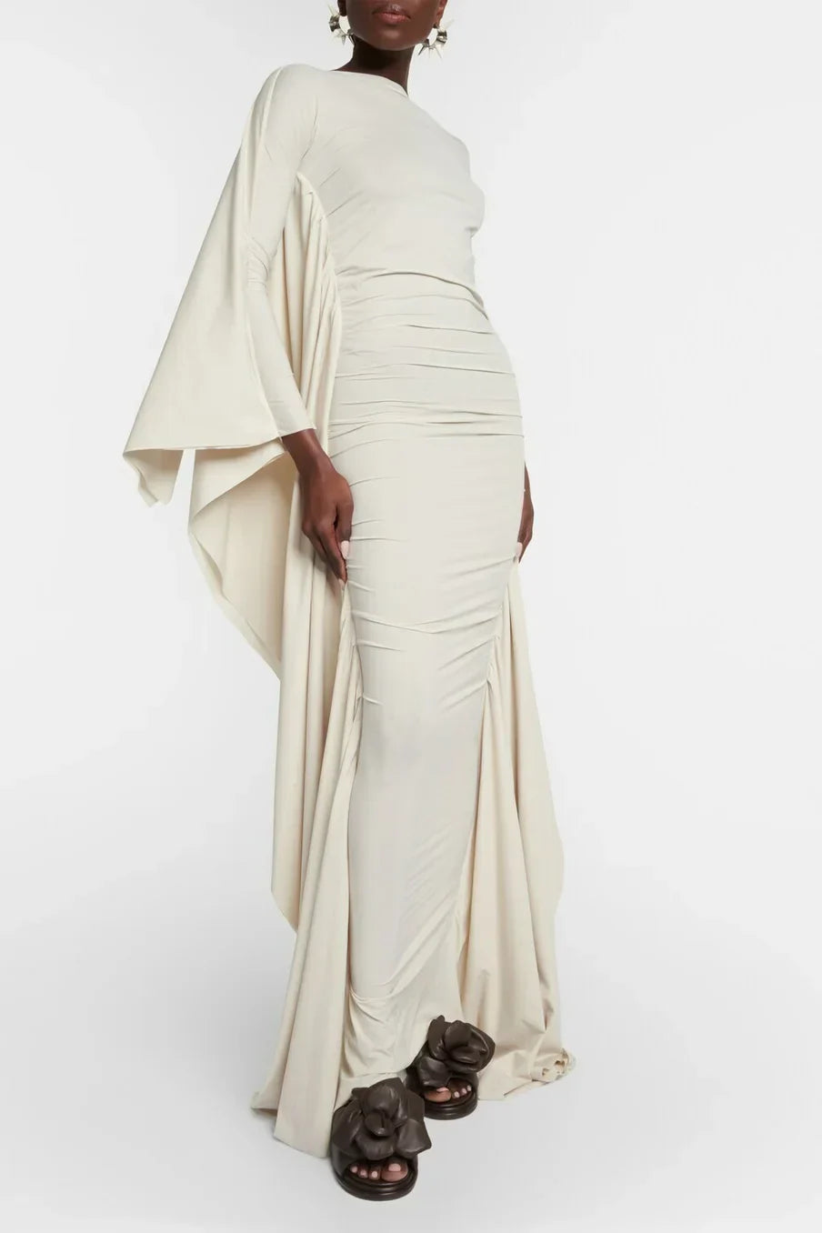 Lilgiuy Dar Kollu Maksi Elbise