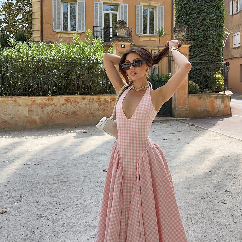 Romina Ekose Desenli Midi Elbise