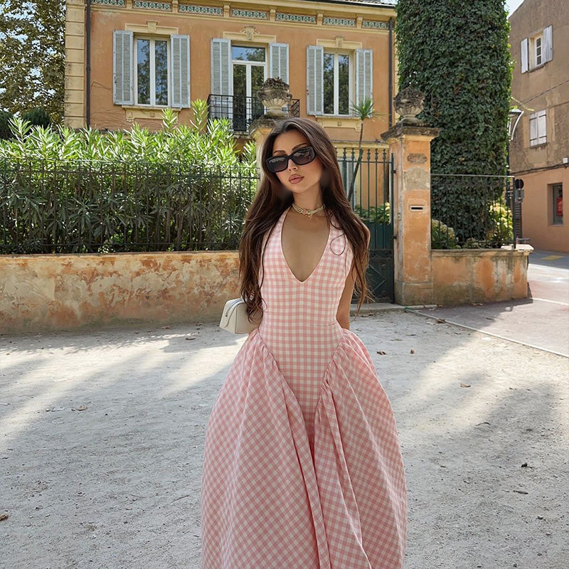 Romina Ekose Desenli Midi Elbise