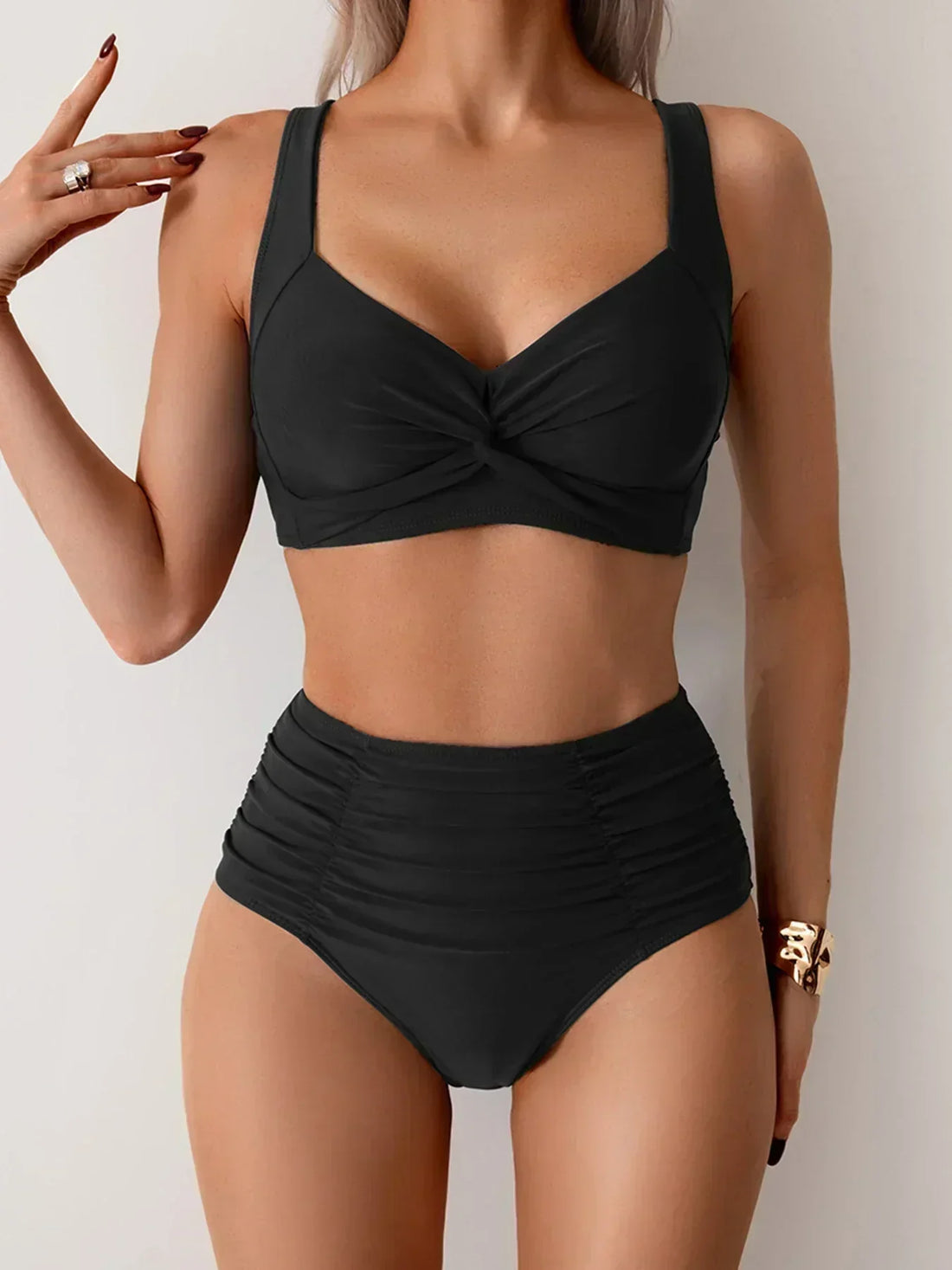 Salène Fırfırlı Kumaşlı Bandeau Bikini