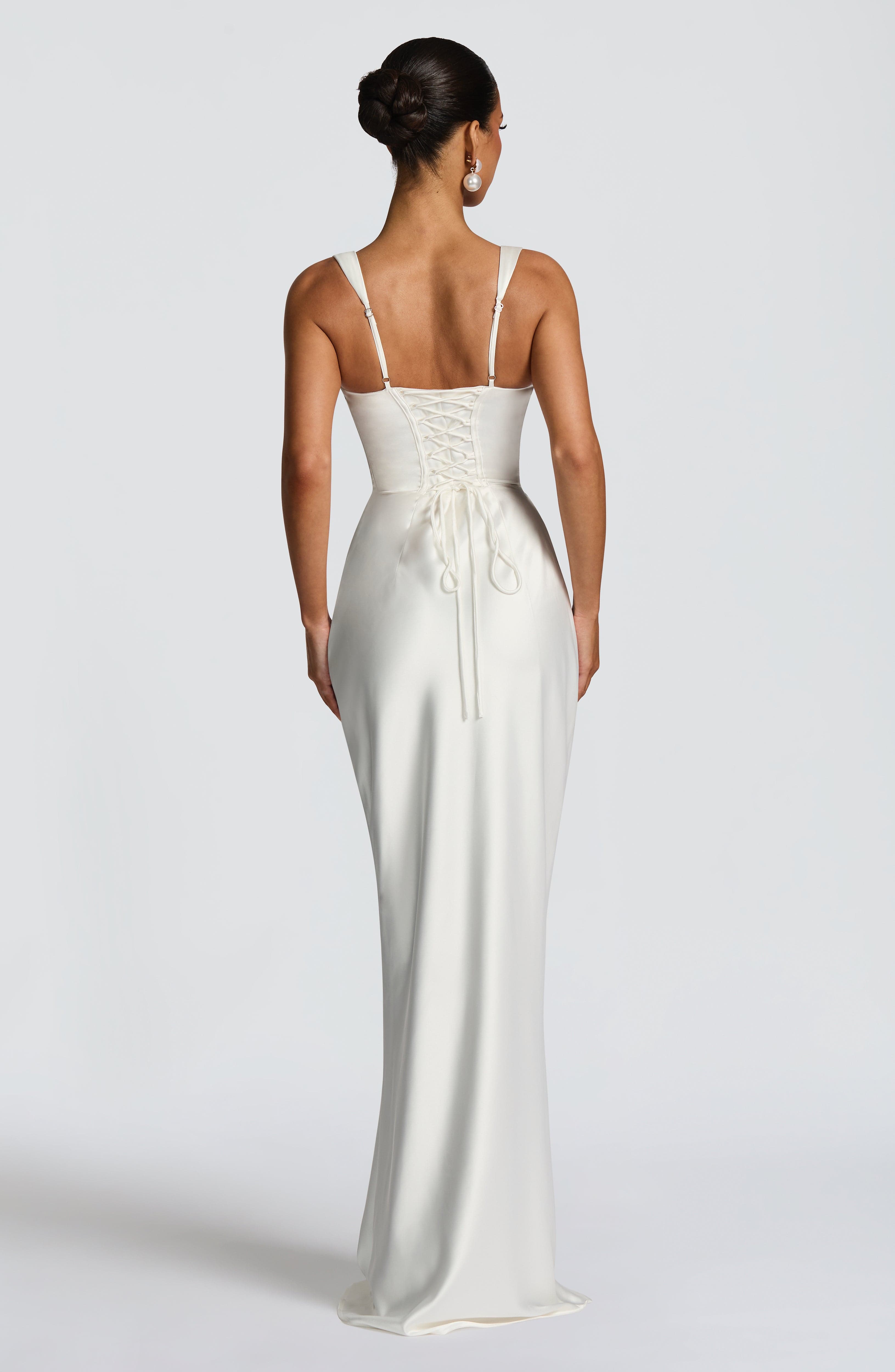 Calanthe Maxi Elbise - Beyaz