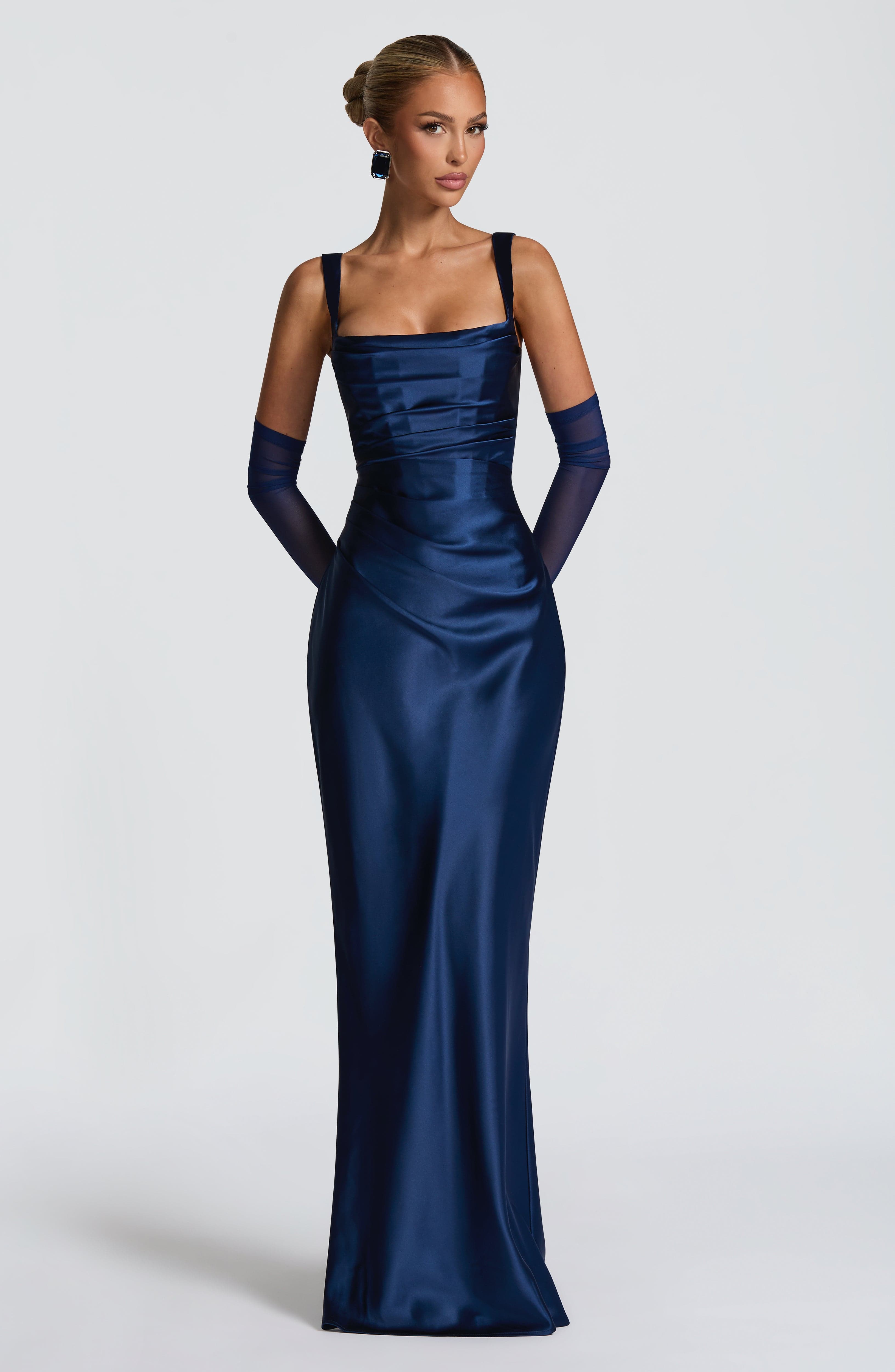 Calanthe Maxi Elbise - Lacivert