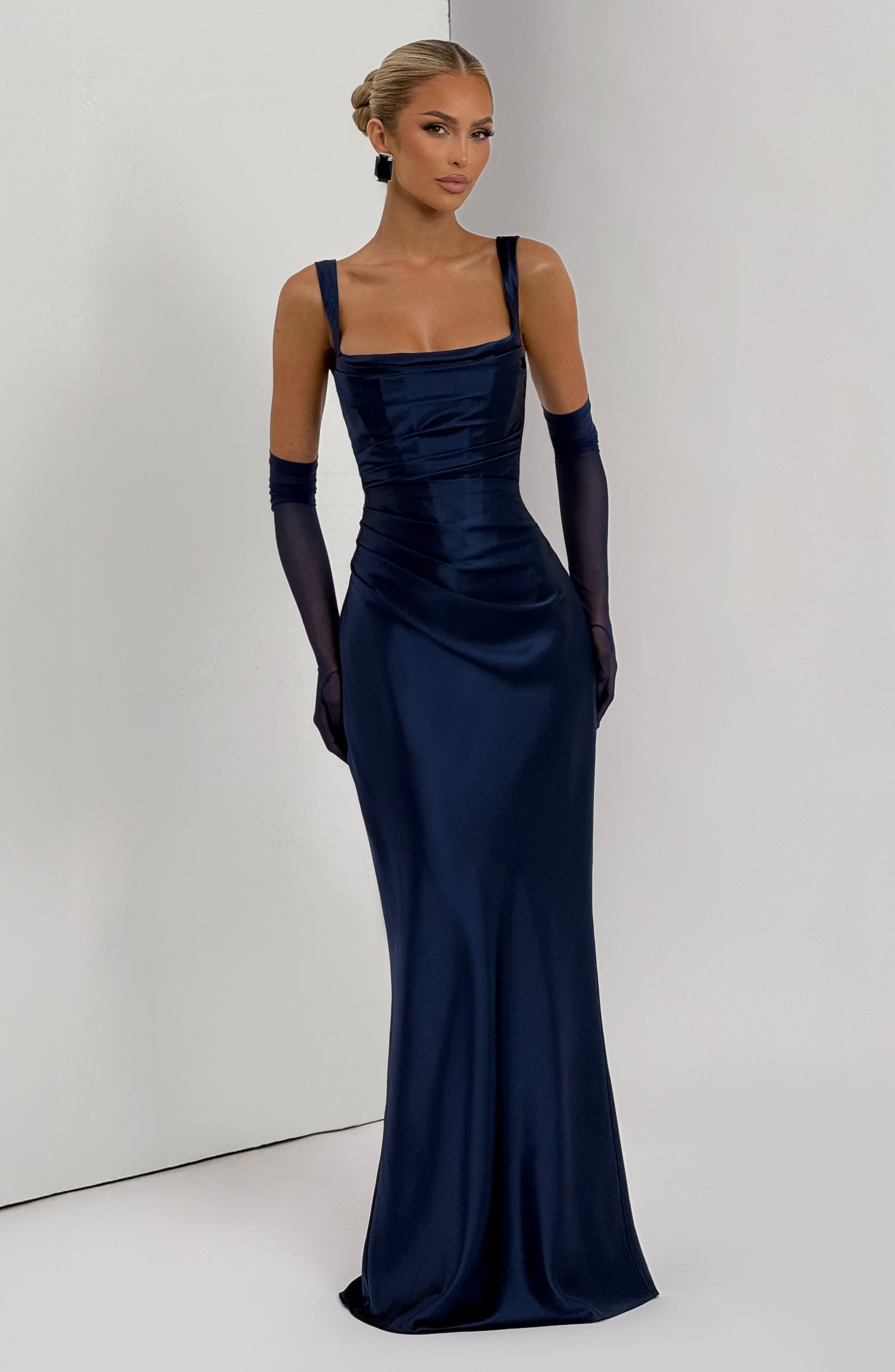 Calanthe Maxi Elbise - Lacivert