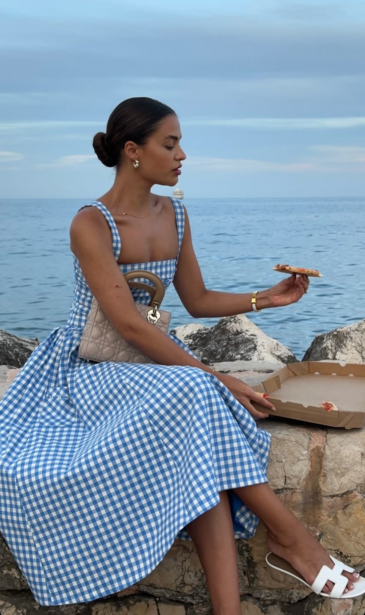 Ariana Kolsuz Midi Yaz Elbisesi