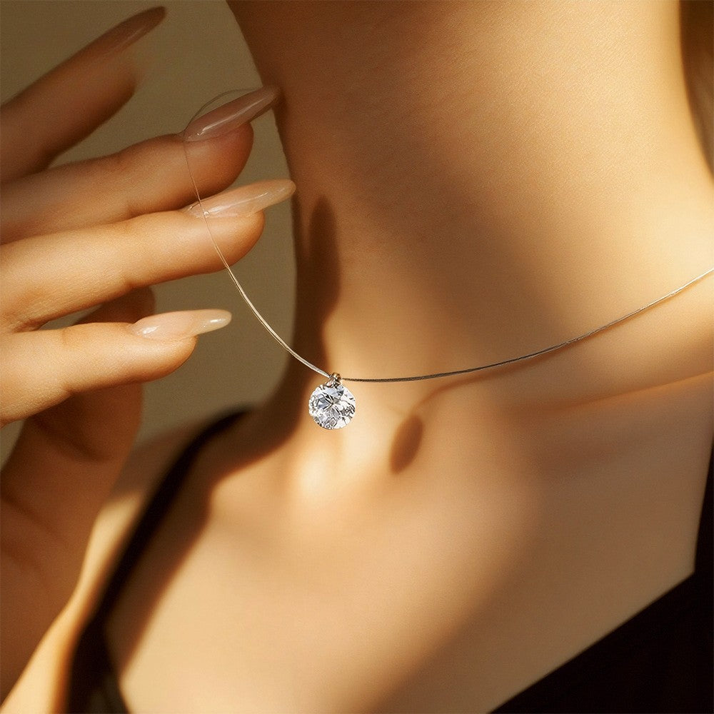 925 ayar Moissanite Denizkızı Gözyaşı Kolye