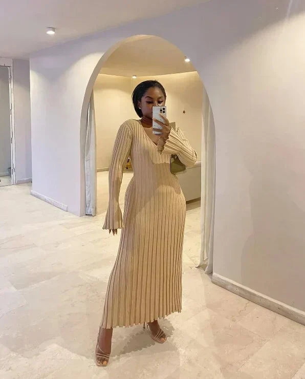 Sara Yeni Örme Maxi Elbise