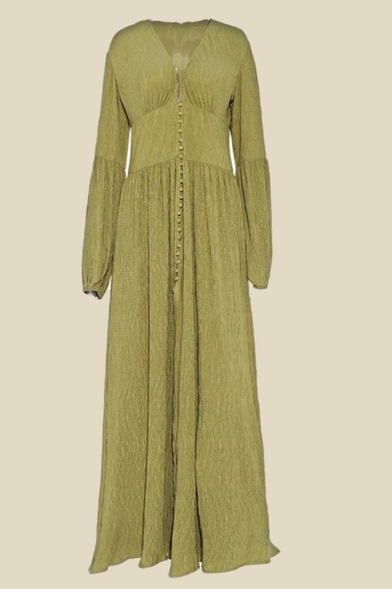 Sunlit Serenade Maxi Elbise