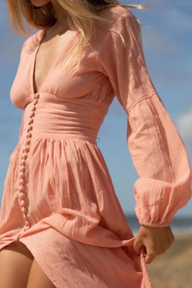 Sunlit Serenade Maxi Elbise