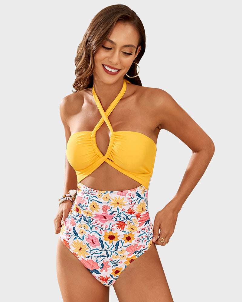 Halter Yaka Tek Parça Mayo