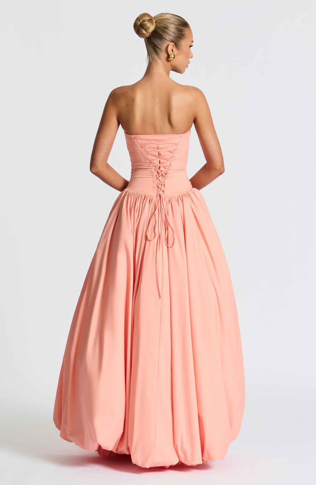 Jillian Maxi Elbise - Toz Pembe