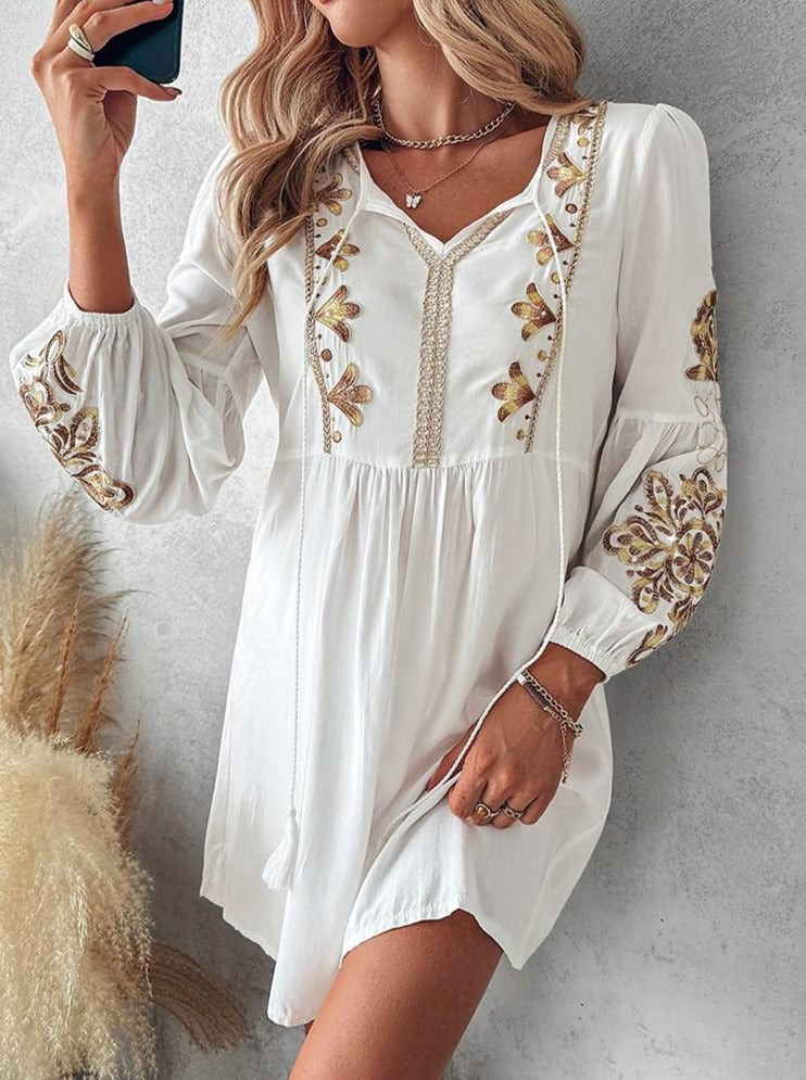 Velissa Kadın Boho Midi Elbise