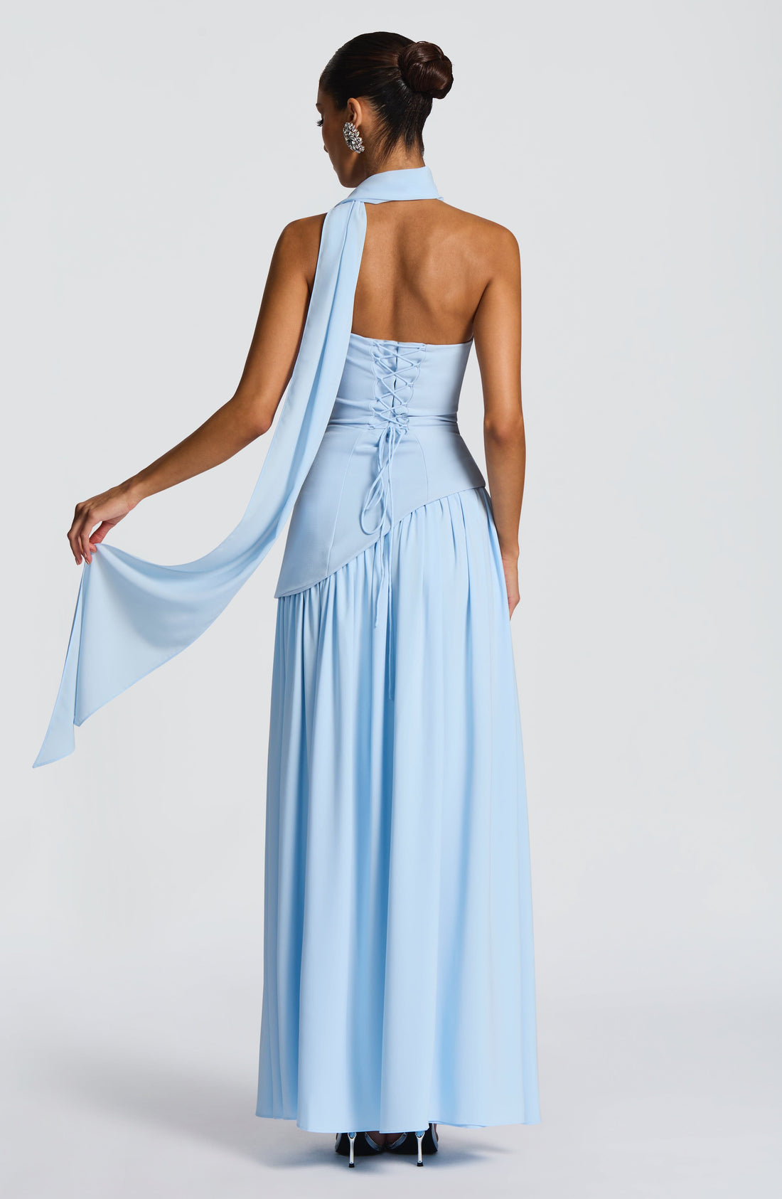 Maliyah Maxi Elbise - Bebek Mavisi