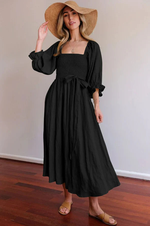 Ophelia Kollu Midi Elbise