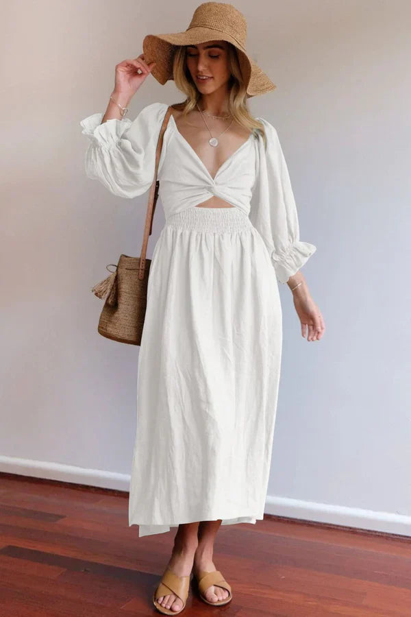 Ophelia Kollu Midi Elbise
