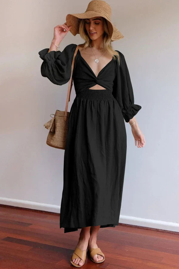 Ophelia Kollu Midi Elbise