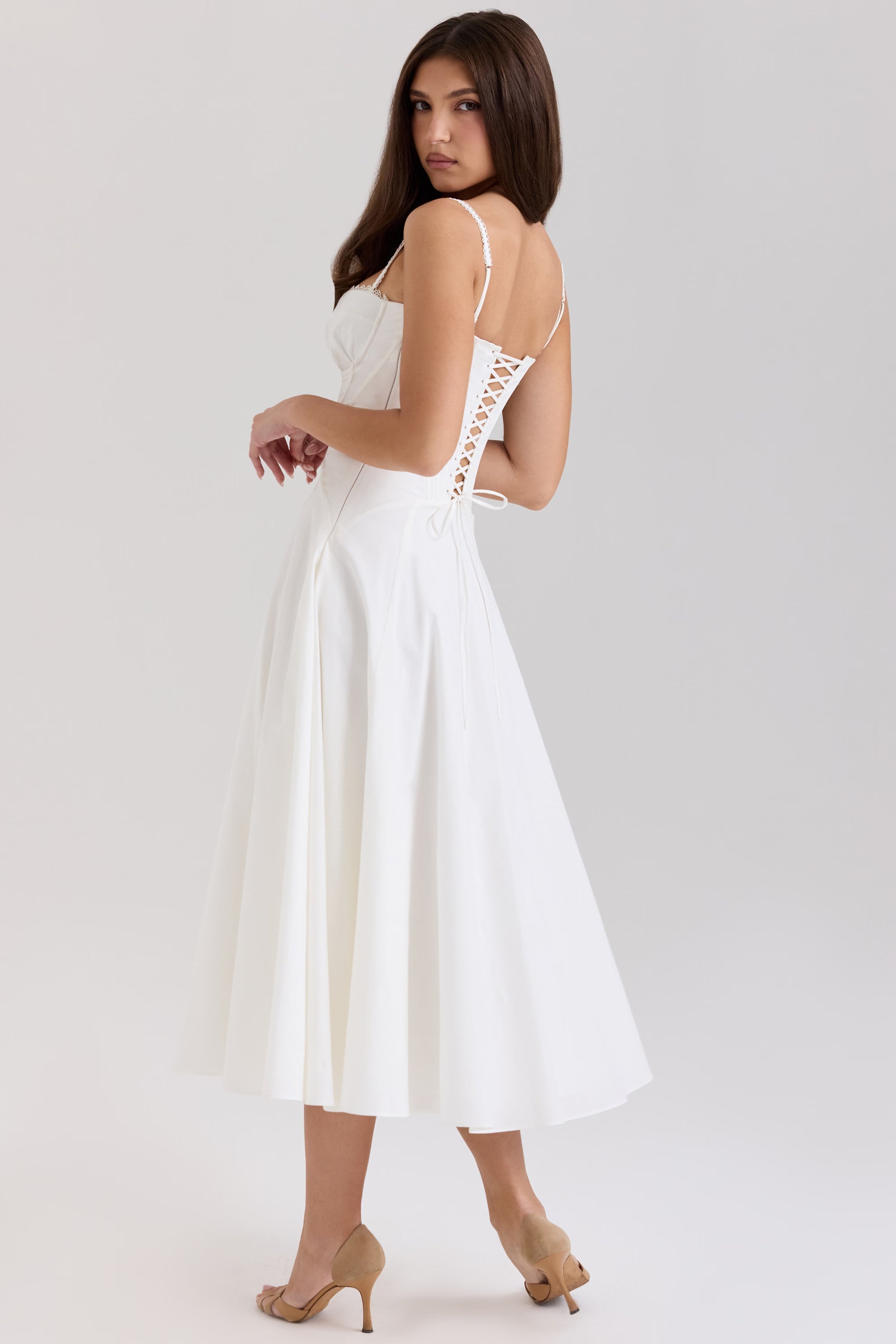 Saten Midi Elbise