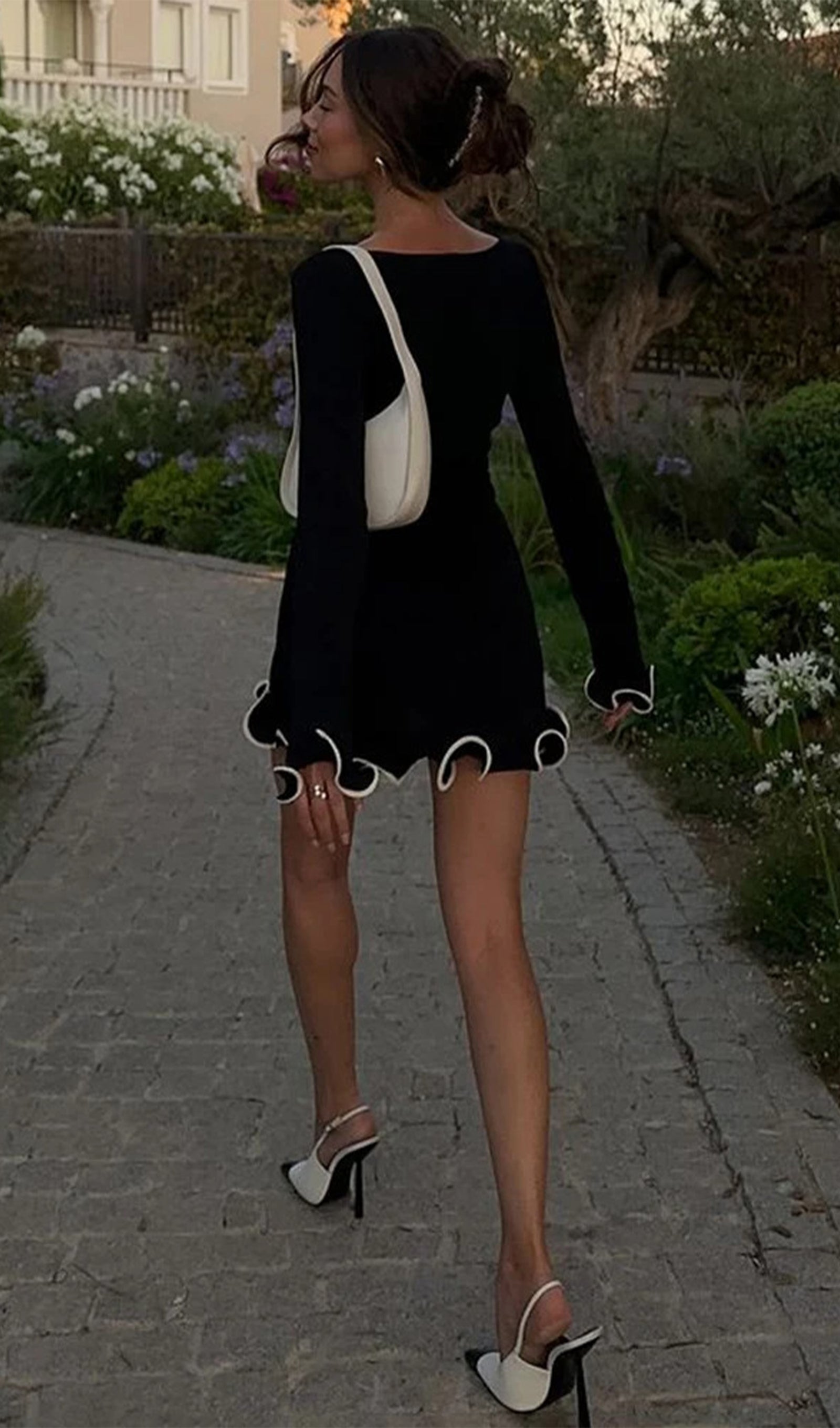 Ruffled Skirt Mini Dress 