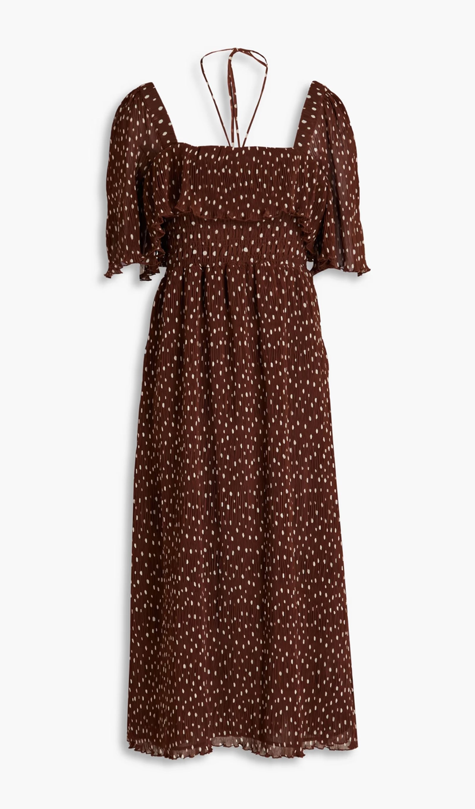 Rüschenkleid mit Polka-Dots