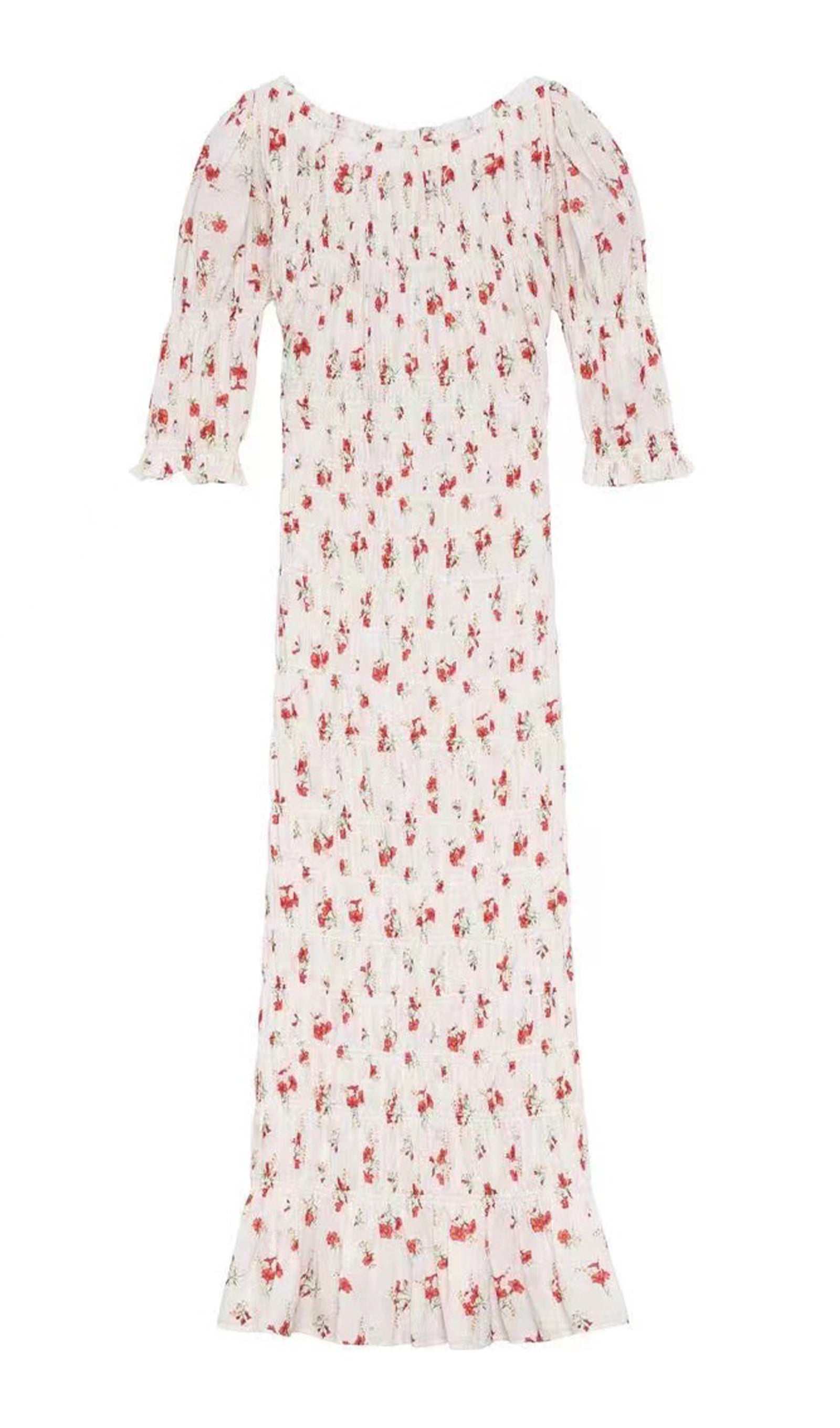 Floral Sweater Midi Dress