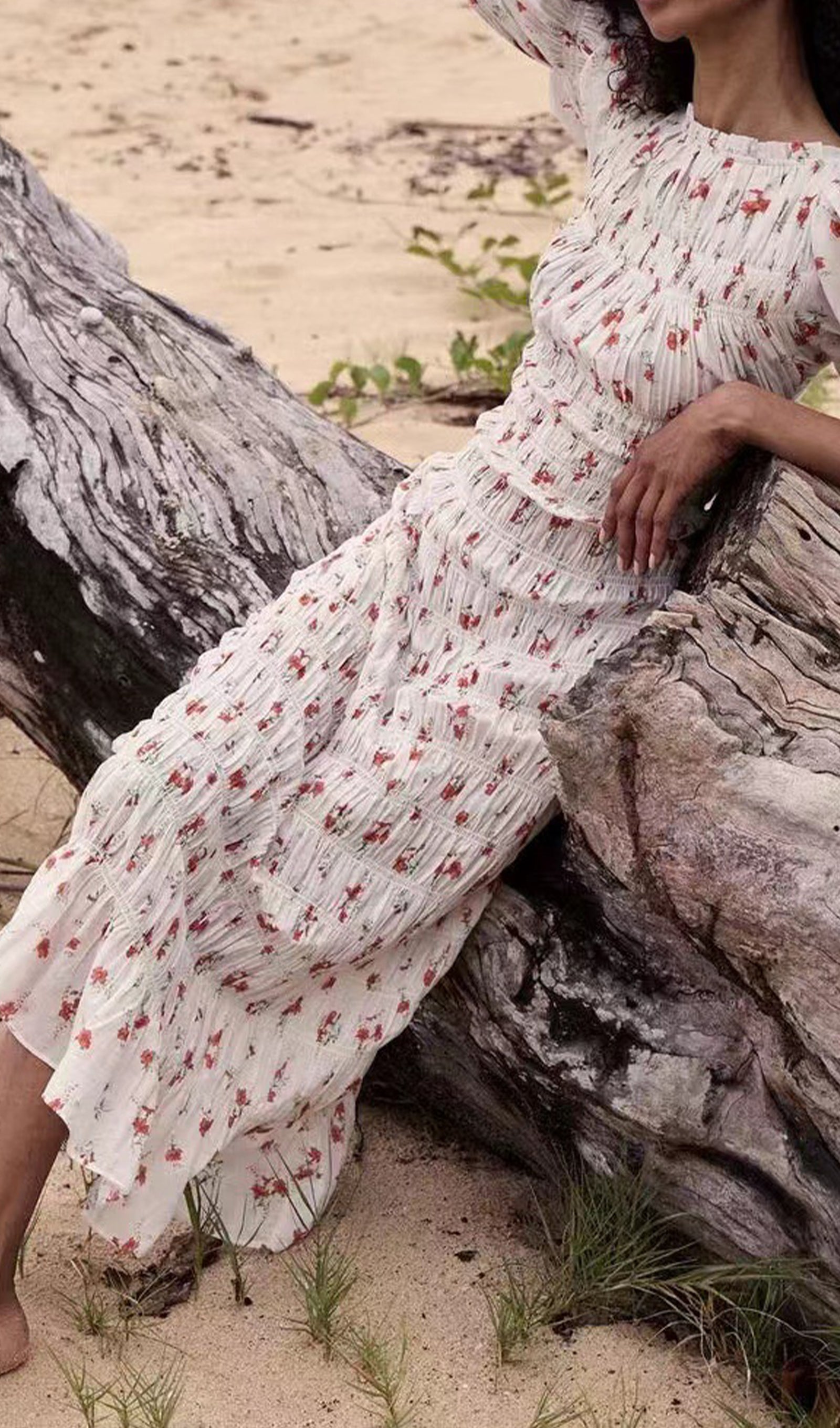 Floral Sweater Midi Dress