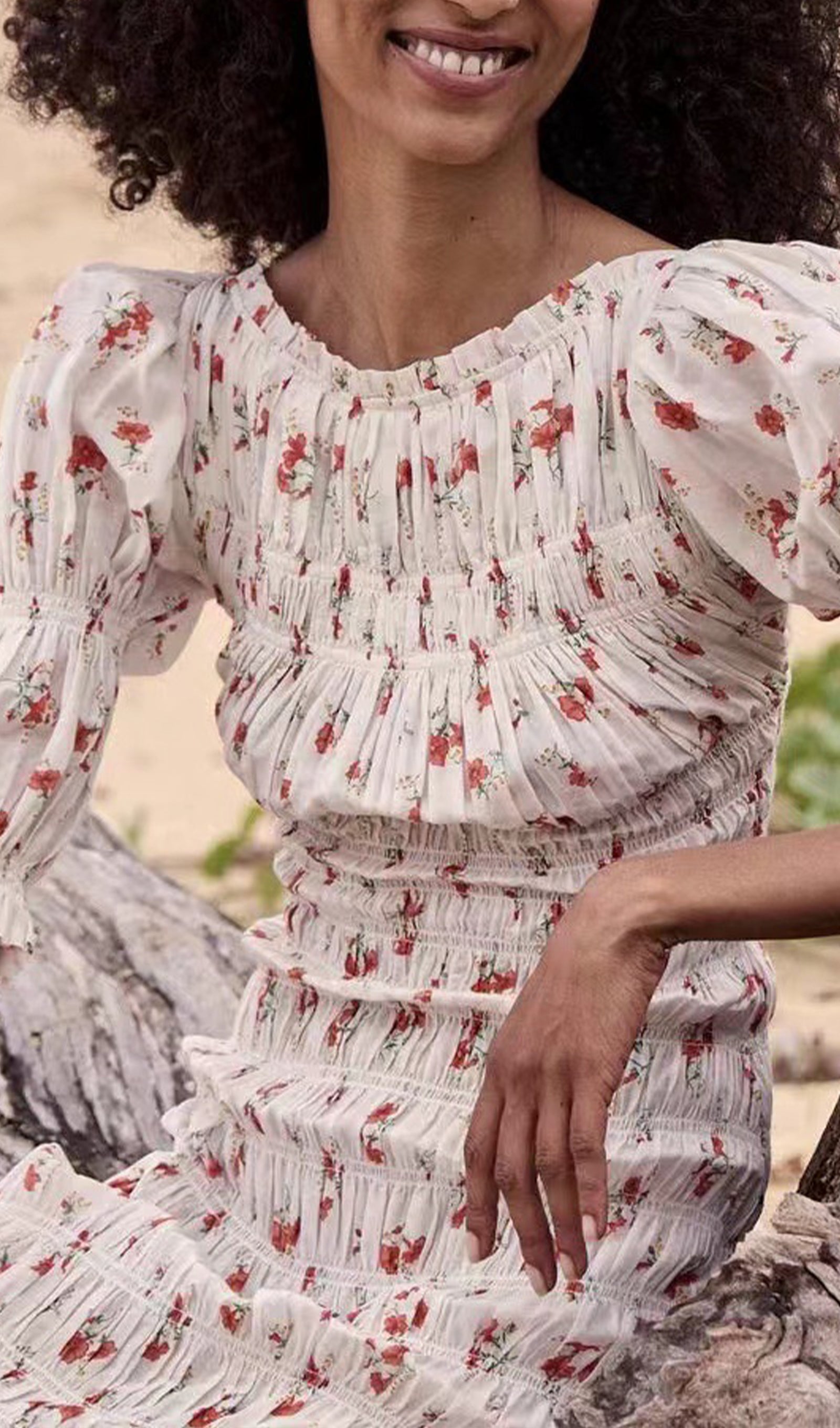 Floral Sweater Midi Dress
