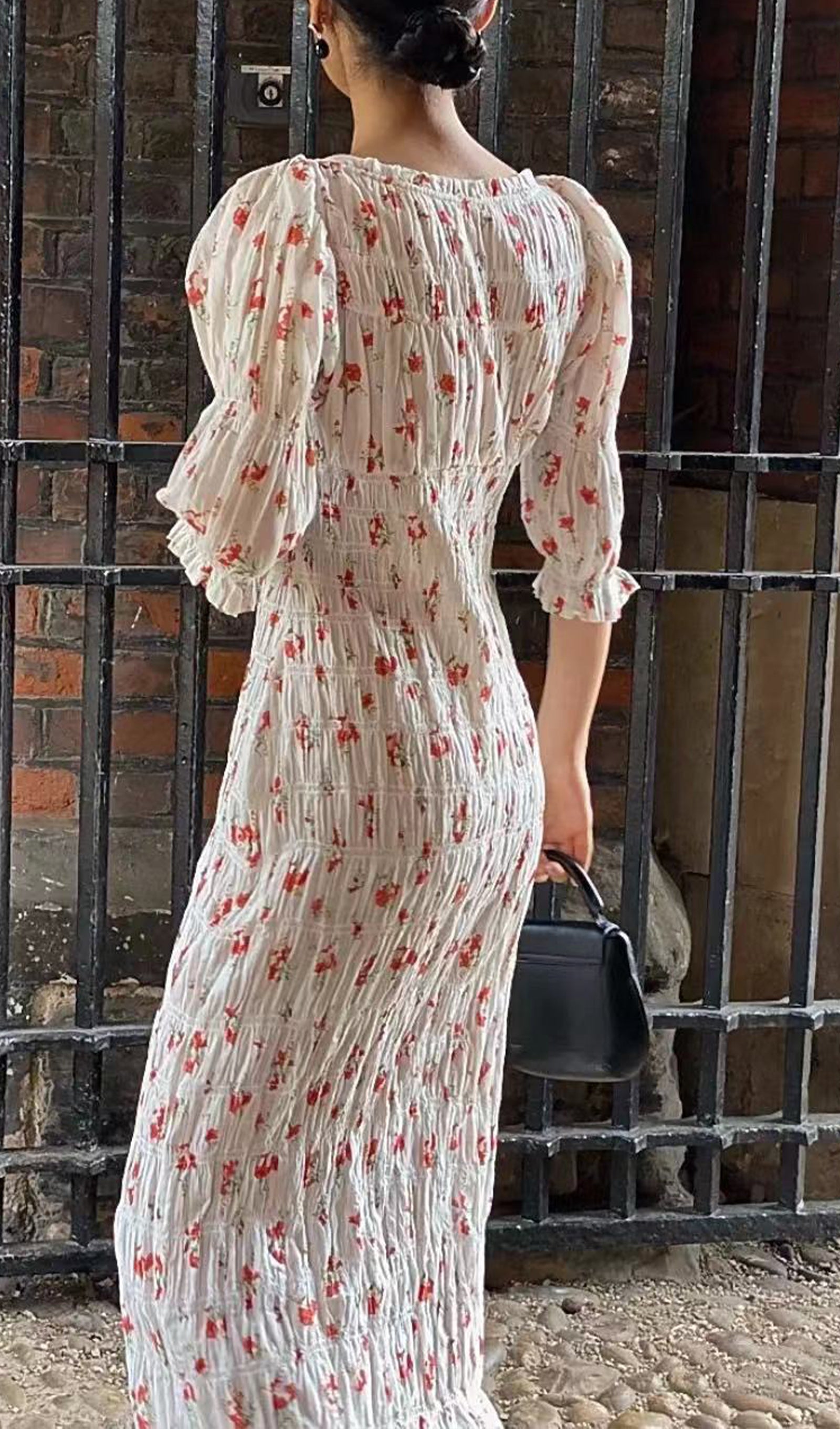 Floral Sweater Midi Dress