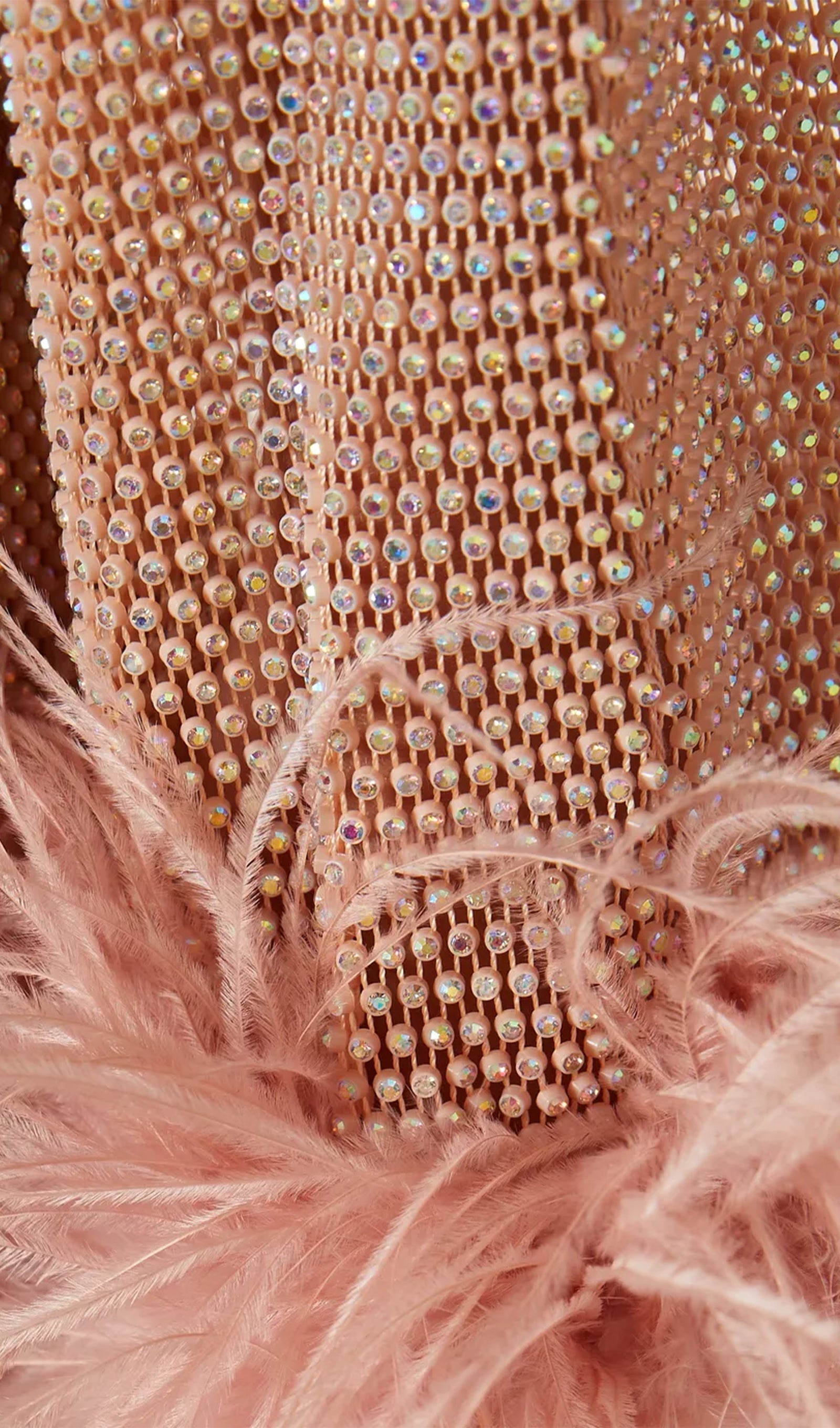 Transparent Rhinestone Mini Dress 