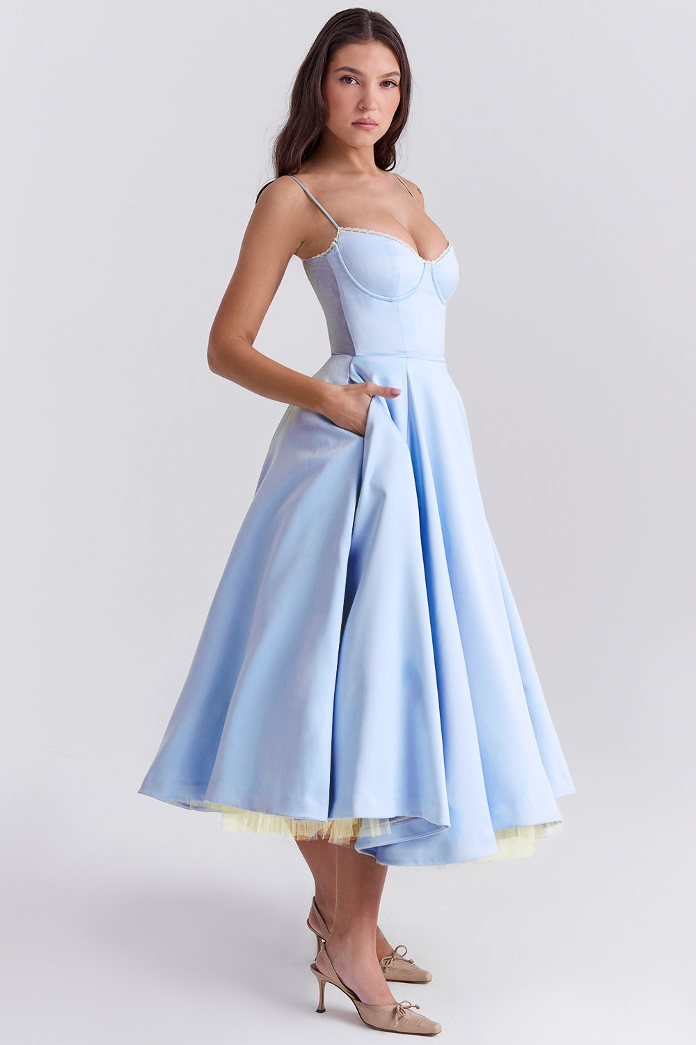 Mademoiselle Midikleid - Blau 