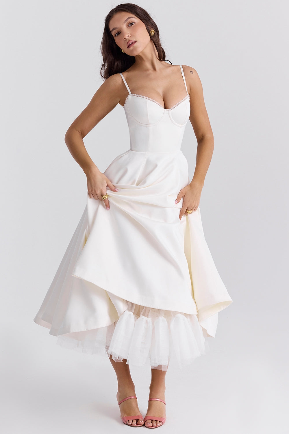 Mademoiselle Midikleid - Elfenbein 