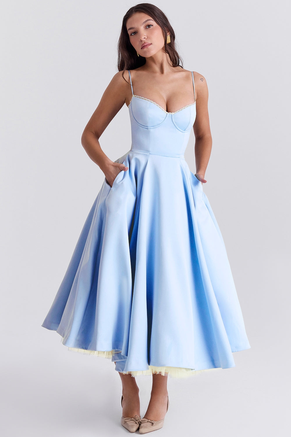 Mademoiselle Midikleid - Blau 
