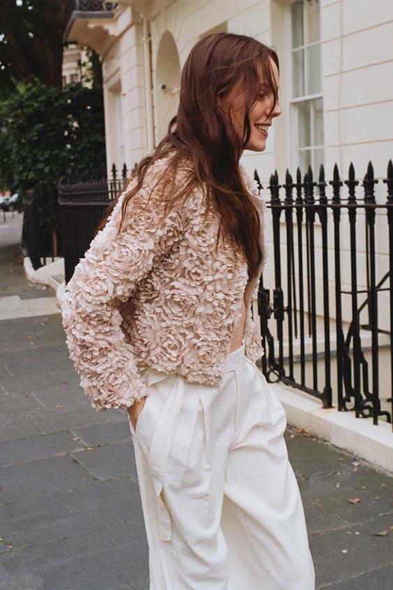 Alice Short Jacket with Floral Applique