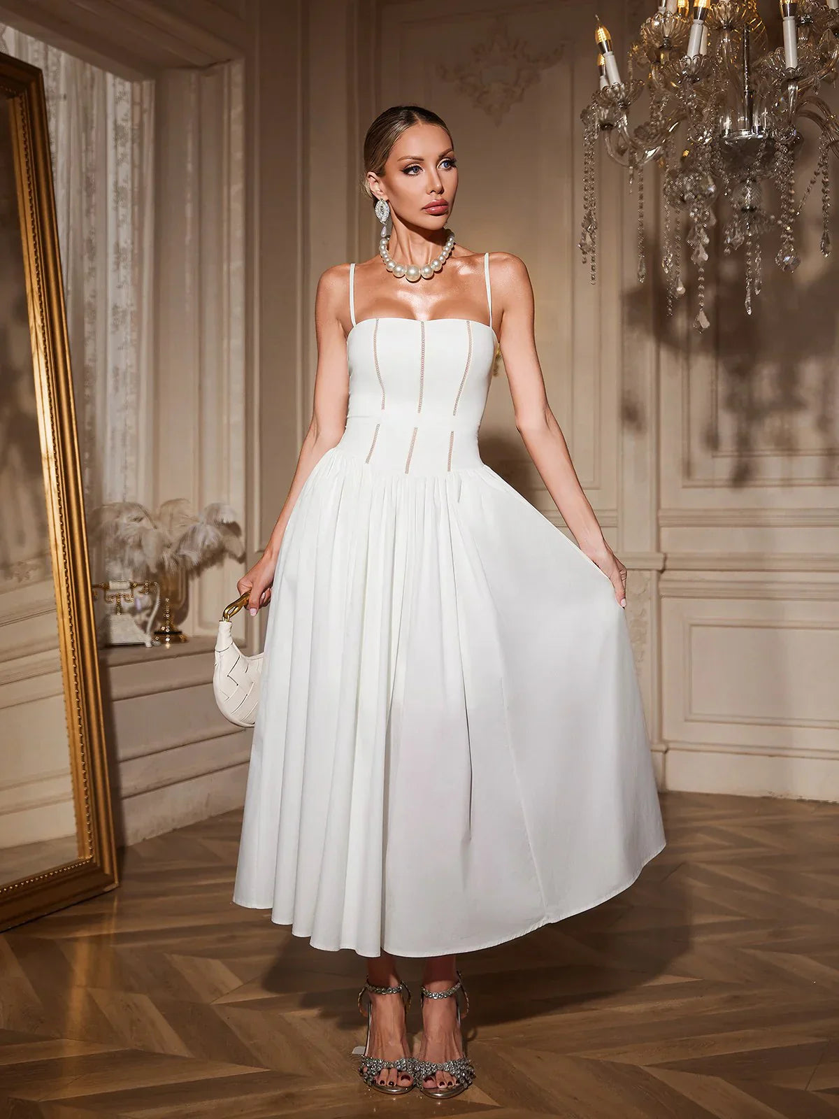 Amelie Korseli Flare Midi Elbise