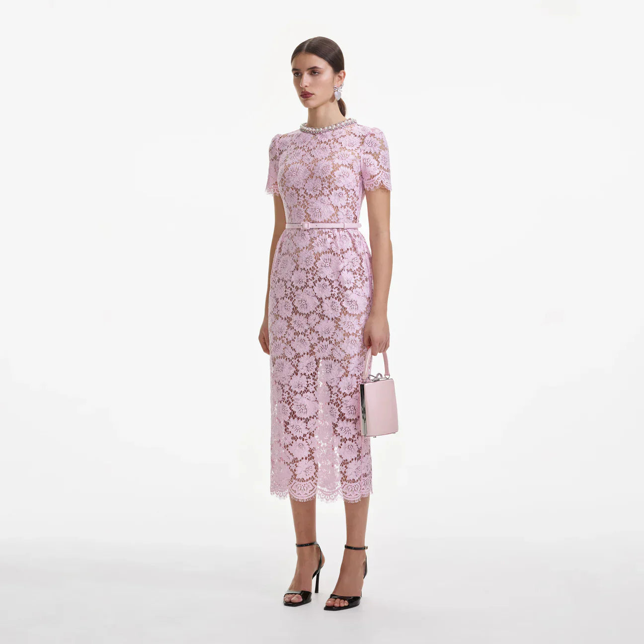 Rosalie Midi Dantel Elbise