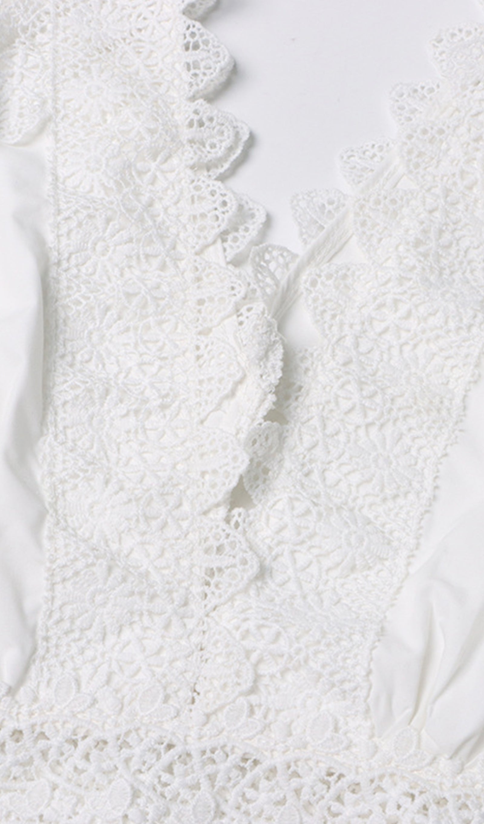 Two-Piece Crochet Maxi Skirt and Top Set in White