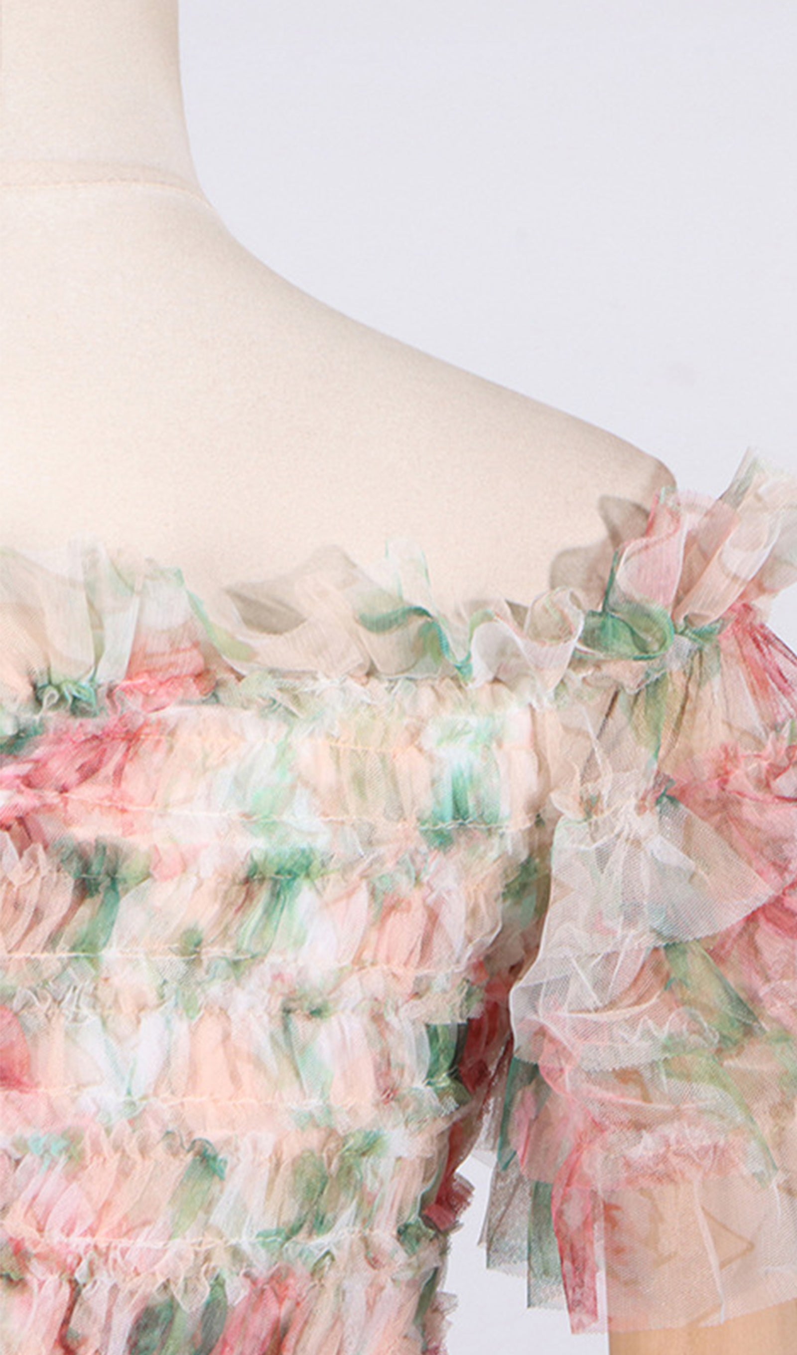 Short-Sleeved Off-Shoulder Floral Mini Dress