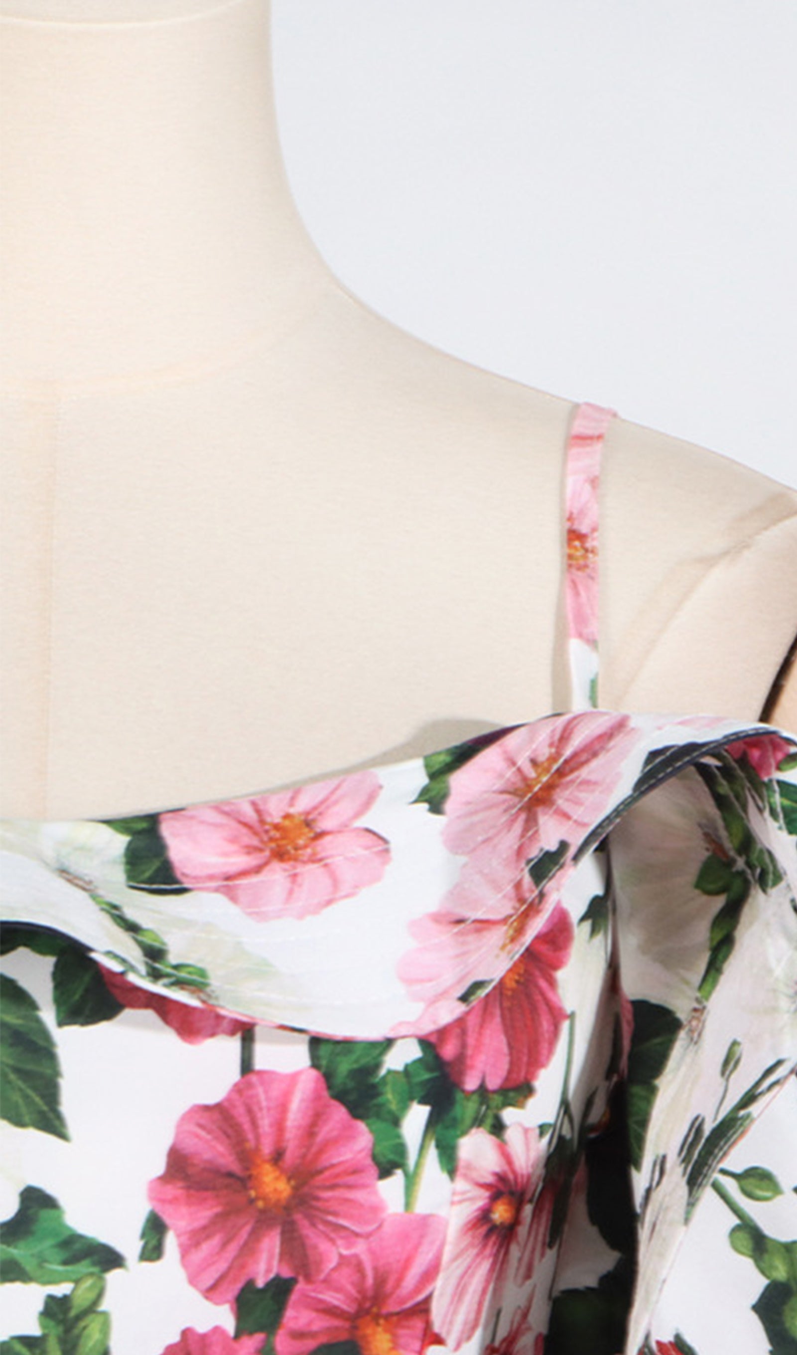 Cold Shoulder Floral Slip Mini Dress