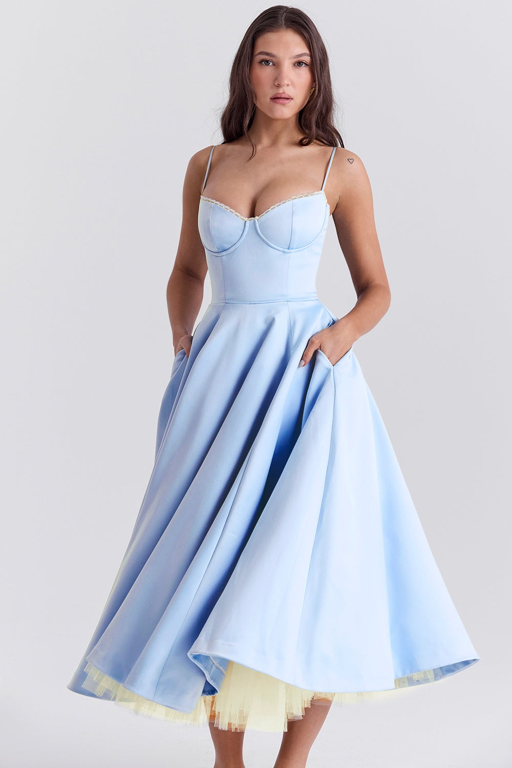 Mademoiselle Midikleid - Blau 