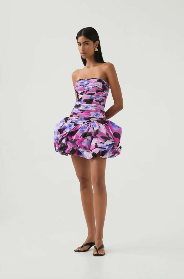 Amerigo Ruch trägerloses Minikleid - Farbig
