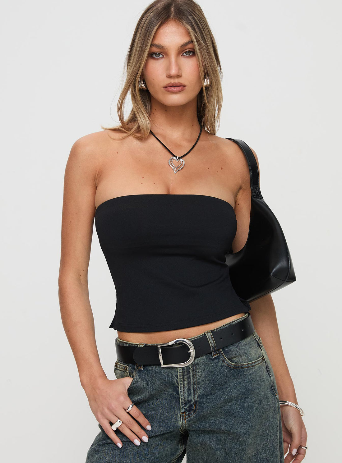Aurorah Strapless Siyah Üst