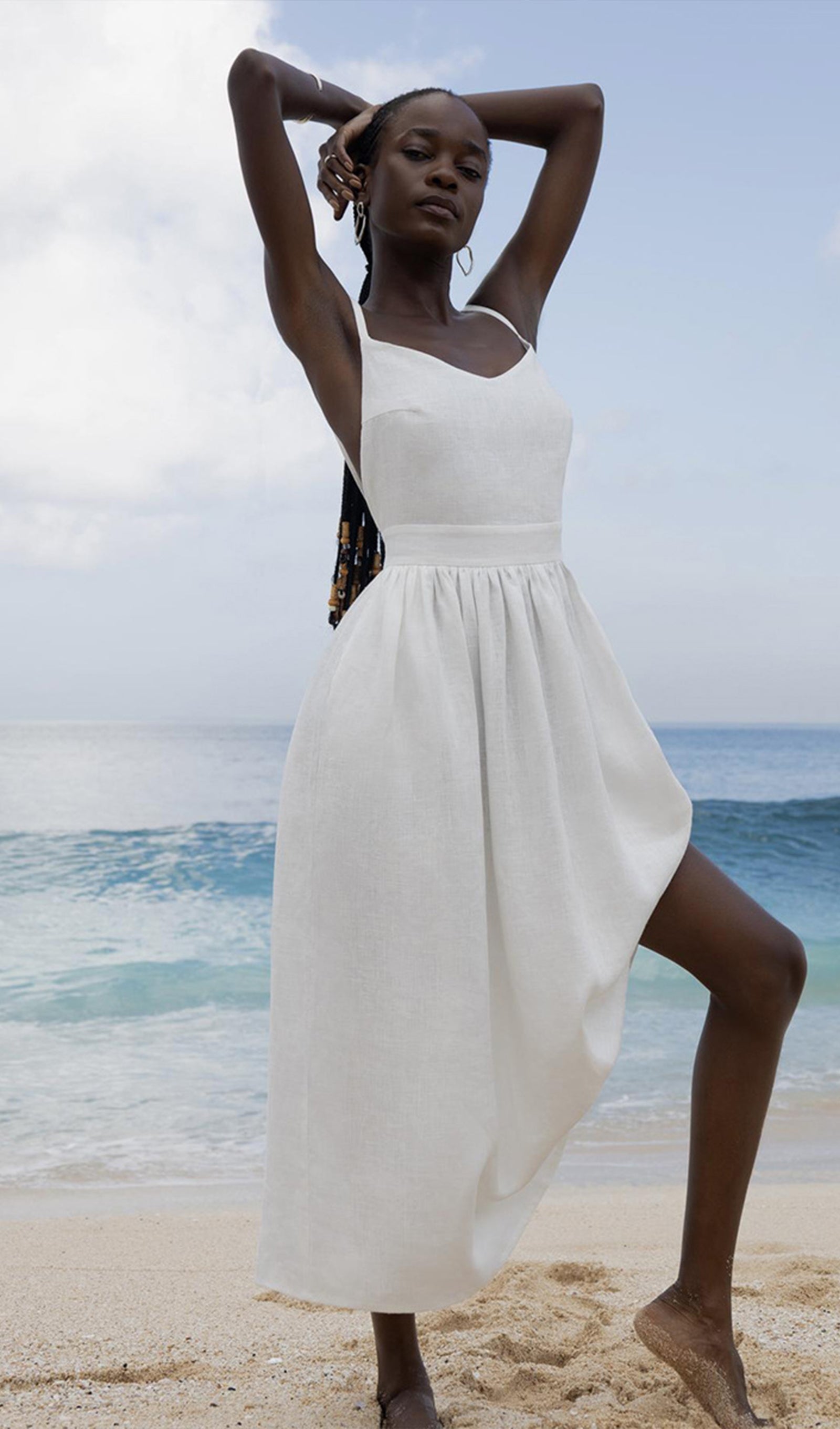Bella Cotton A-Line Midi Dress