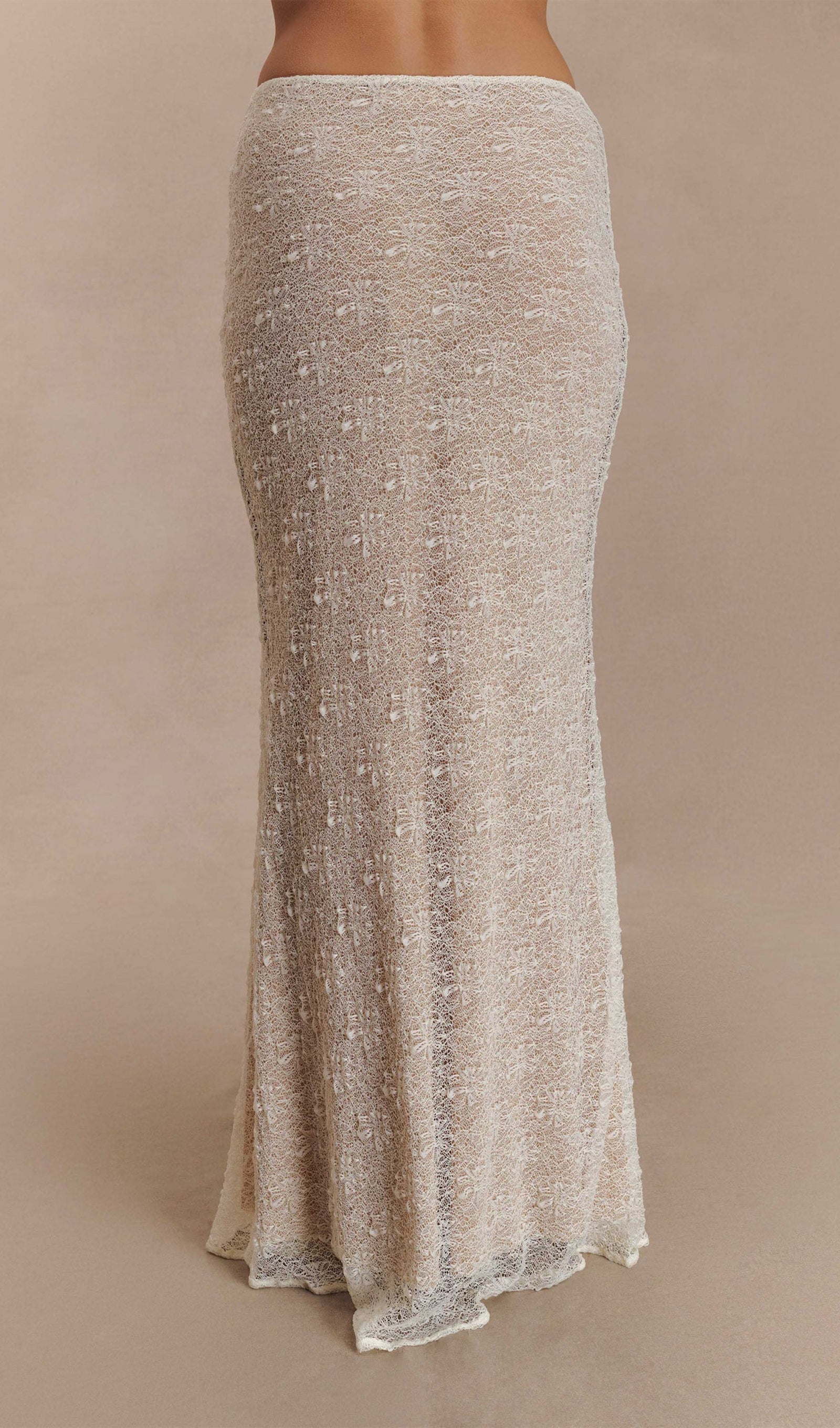 Transparent Lace Maxi Skirt