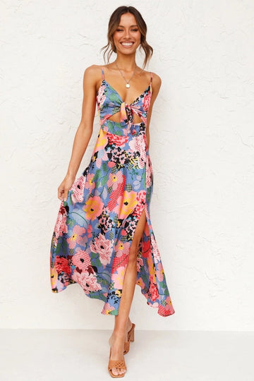 Dreamers Midi Dress - Red Floral 