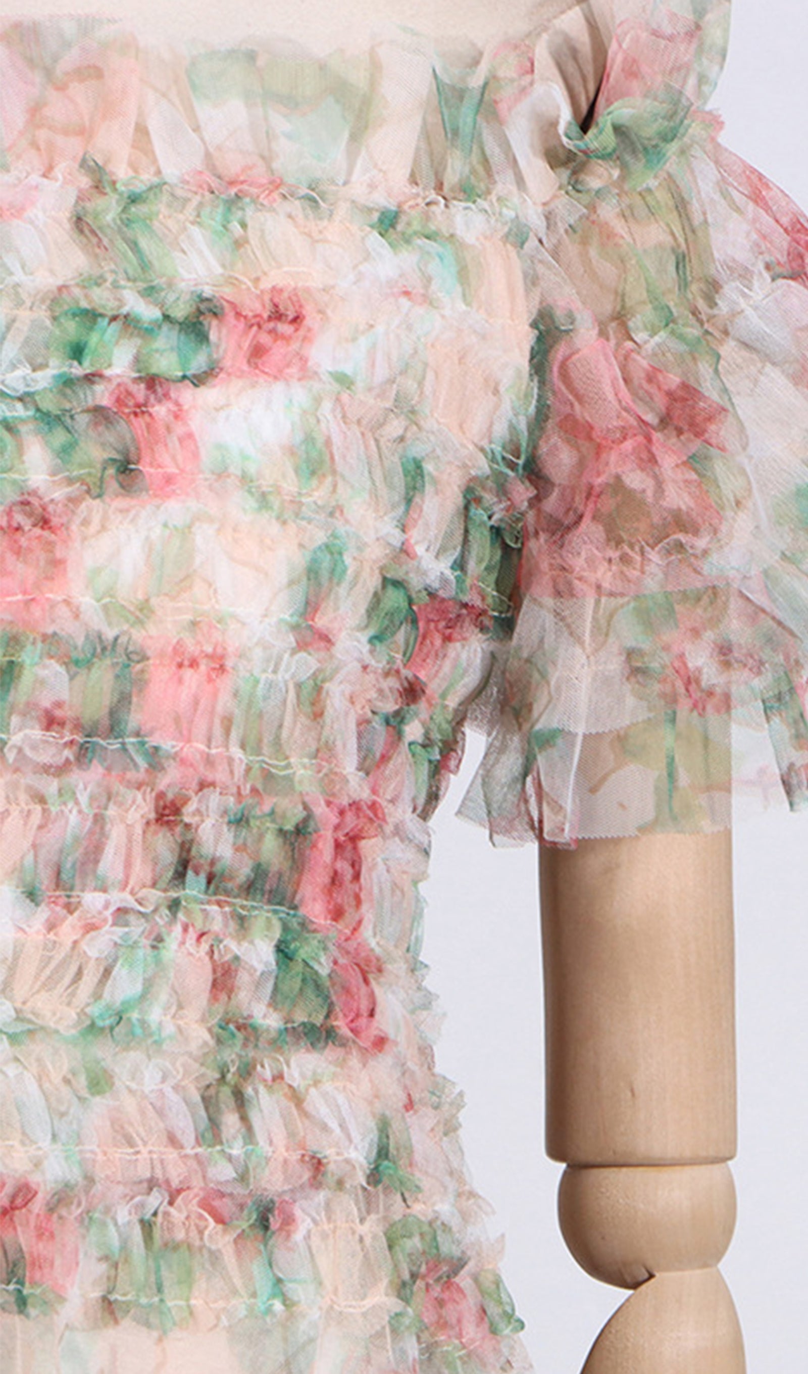 Short-Sleeved Off-Shoulder Floral Mini Dress