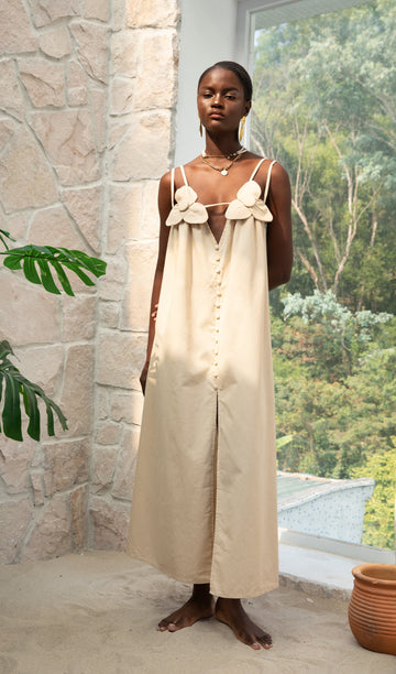 Trendy V-Neck Floral High Slit Maxi Dress 